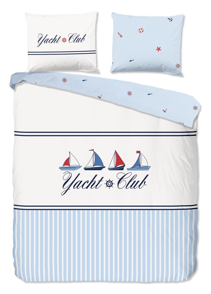 Good Morning Dekbedovertrek "Yachtclub" - Blauw - (240x220 cm) - 100% Katoen