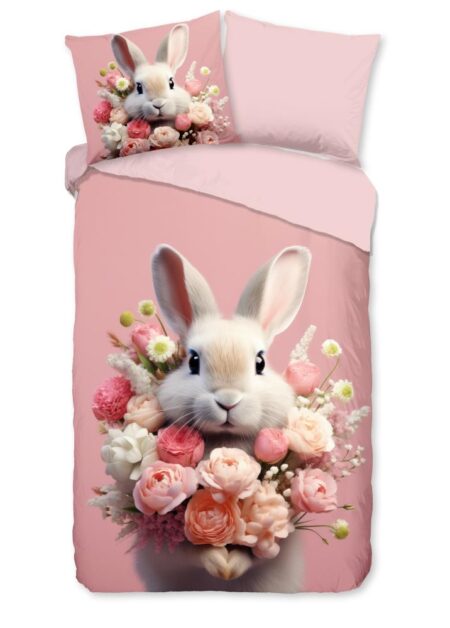 Pure Kinderdekbedovertrek "Cathy" - Roze - (140x220 cm) - 100% Polyester
