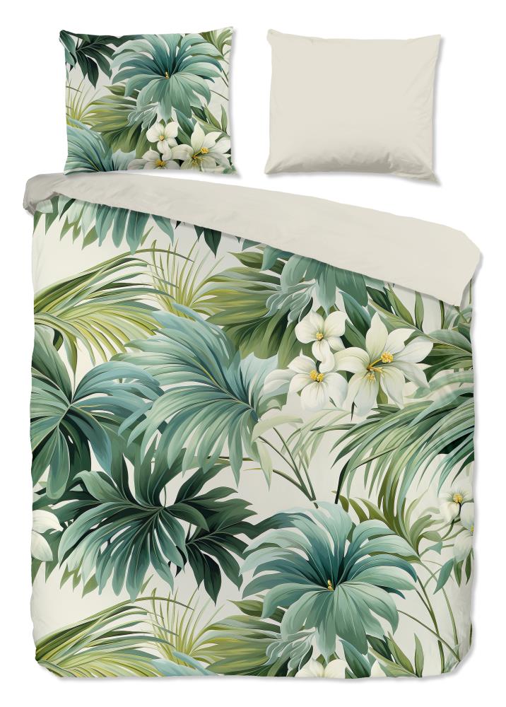 Pure Dekbedovertrek "Virna" - Groen - (240x220 cm) - 100% Polyester