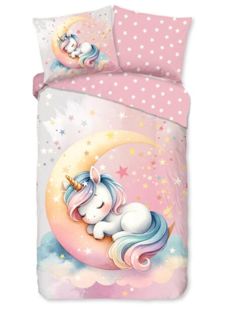 Good Morning Kinderdekbedovertrek "Molly" - Roze - (140x220 cm) - 100% Katoen