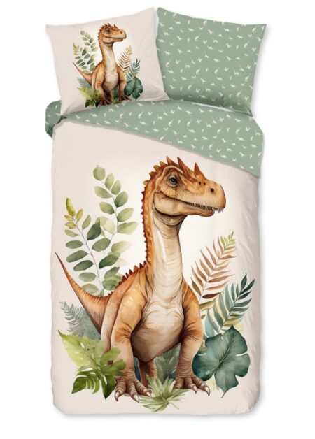 Good Morning Kinderdekbedovertrek "Gregor" - Groen - (140x220 cm) - 100% Katoen