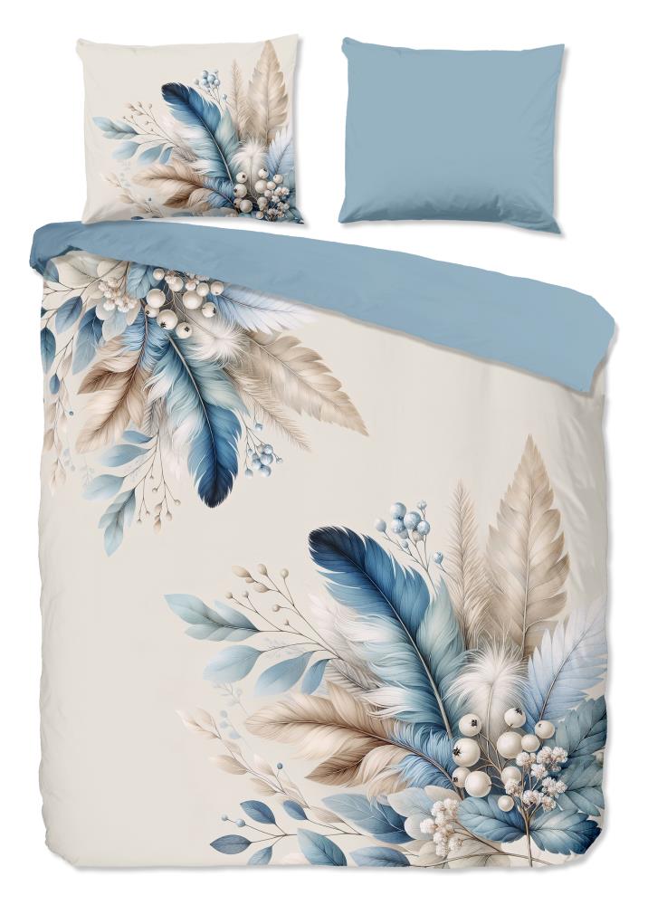 Pure Dekbedovertrek "Alva" - Blauw - (200x220 cm) - 100% Polyester