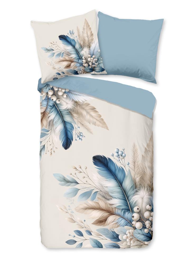 Pure Dekbedovertrek "Alva" - Blauw - (200x200 cm) - 100% Polyester