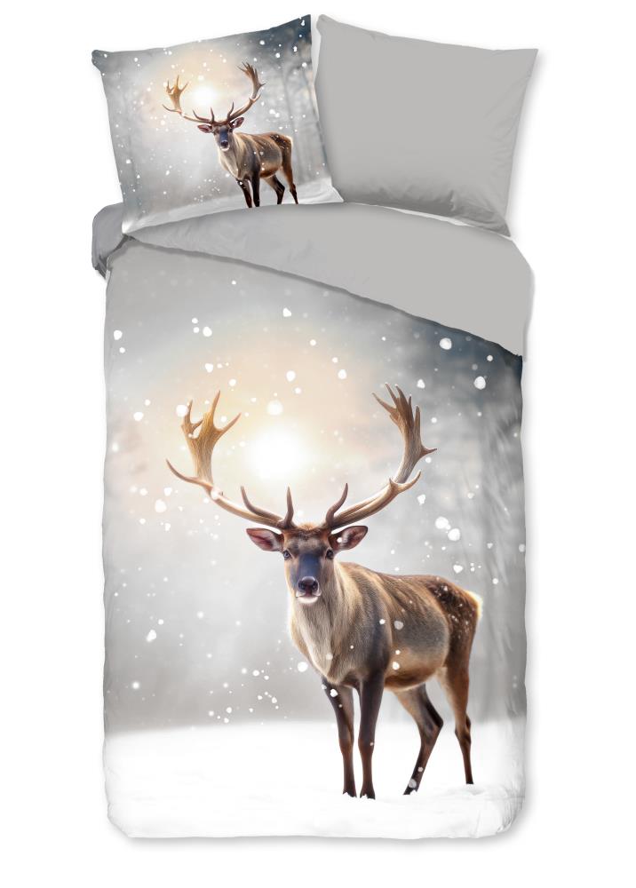 Pure Dekbedovertrek "Jeppe" - Grijs - (155x220 cm) - 100% Polyester - Afbeelding 2