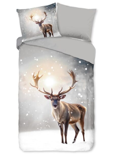 Pure Dekbedovertrek "Jeppe" - Grijs - (140x220 cm) - 100% Polyester