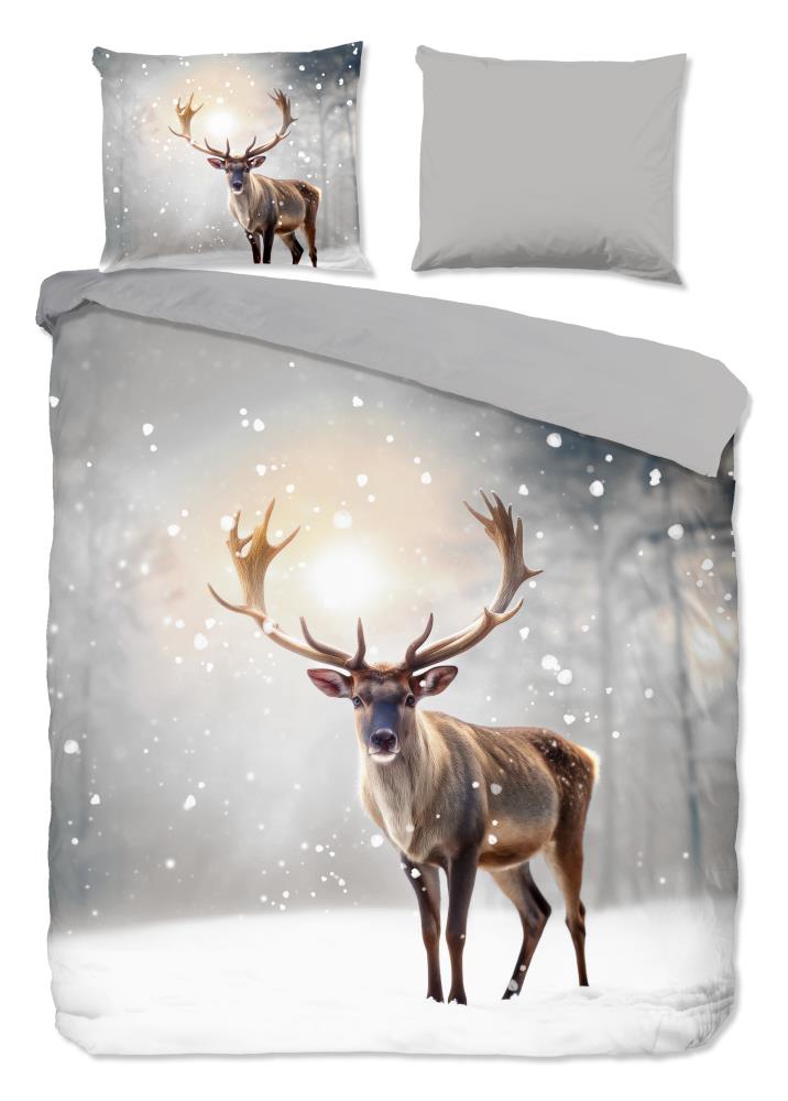 Pure Dekbedovertrek "Jeppe" - Grijs - (200x220 cm) - 100% Polyester