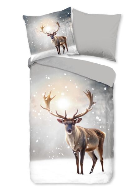 Pure Dekbedovertrek "Jeppe" - Grijs - (200x200 cm) - 100% Polyester