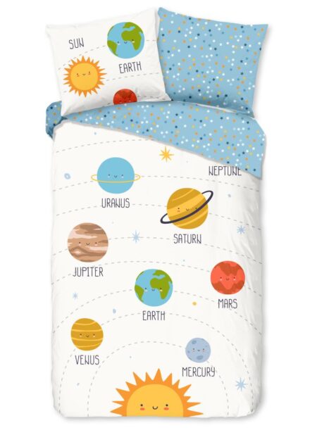 Good Morning Kinderdekbedovertrek "Astra" - Wit - (140x200 cm) - 100% Katoen