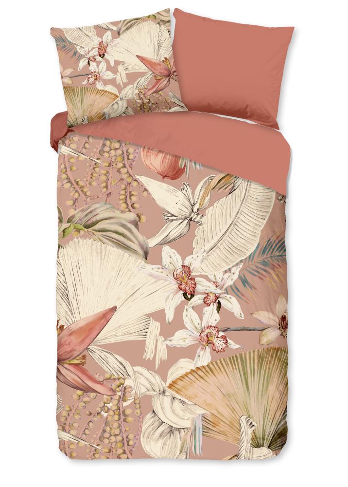 Pure Dekbedovertrek "Ramani" - Roze - (140x220 cm) - 100% Polyester