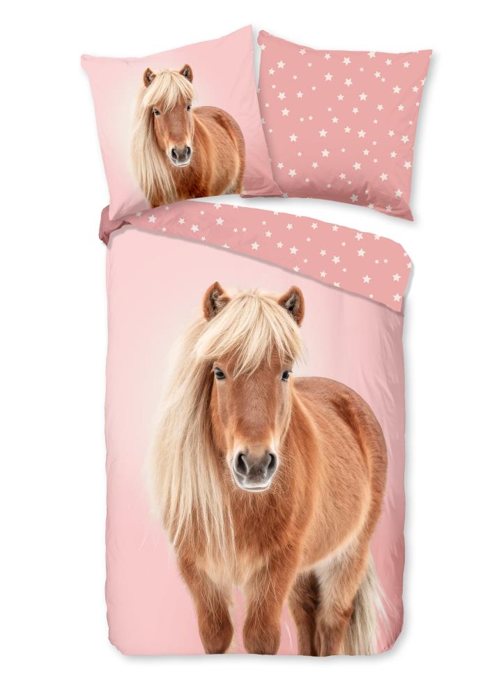 Good Morning Kinderdekbedovertrek "Caitlin" - Roze - (135x200 cm) - 100% Katoen