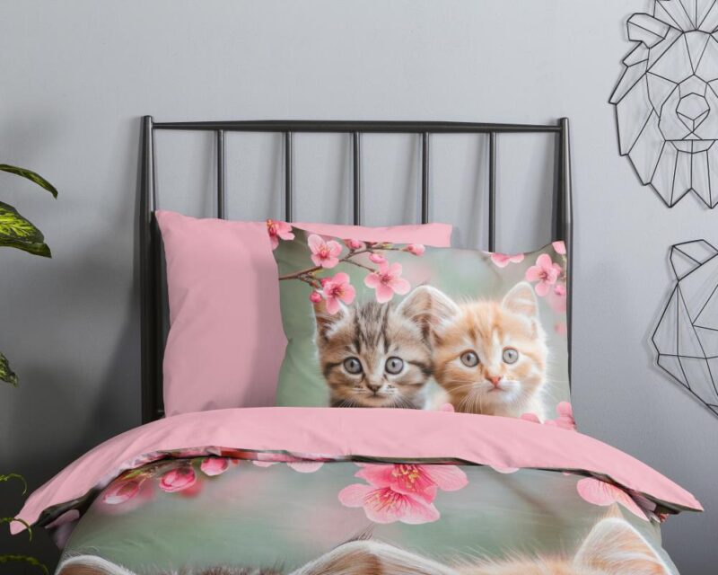 Good Morning Kinderdekbedovertrek "Mischa" - Roze - (140x200 cm) - 100% Katoen - Afbeelding 4