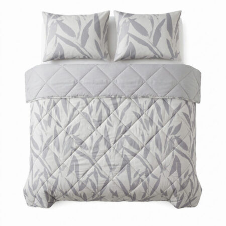 Dreamhouse Lazy dekbed Garden Zen Grijs Met Kussenslopen 200 x 220 cm