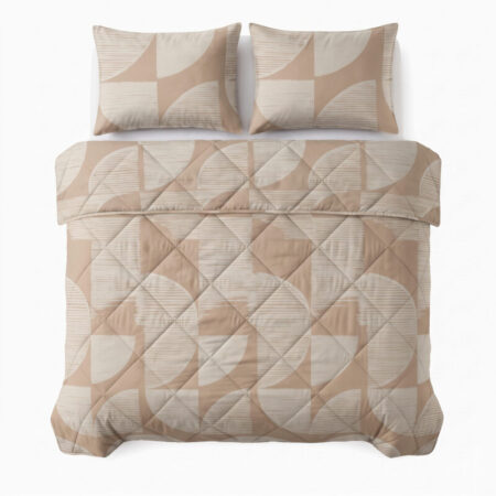 Dreamhouse Lazy dekbed Modern Geo Zand Met Kussenslopen 240 x 220 cm