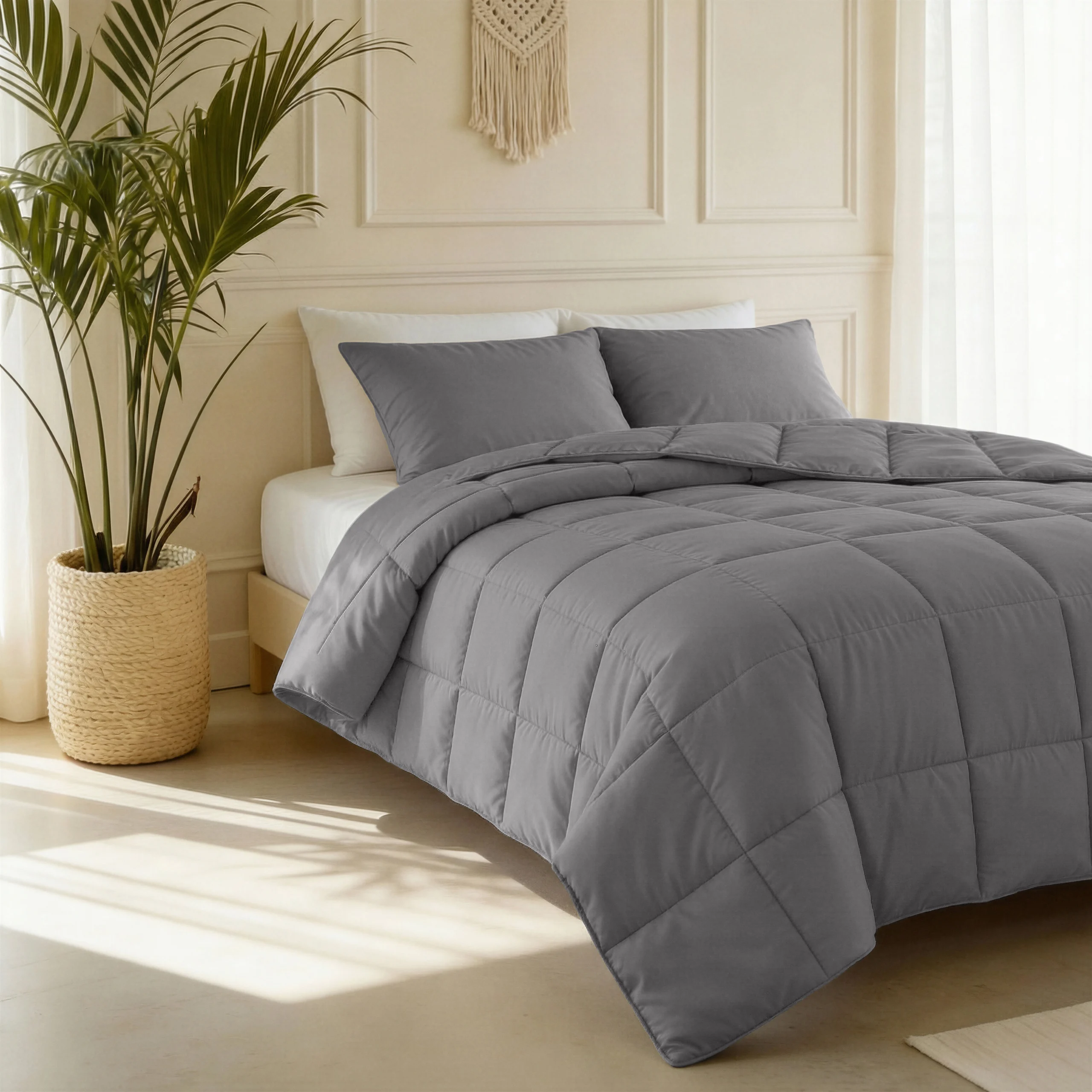 Primaviera Deluxe Lazy Dekbed Pecale Antraciet 200 x 220 cm - Afbeelding 3