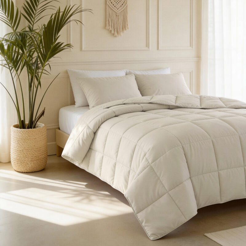 Primaviera Deluxe Lazy Dekbed Percale Beige 240 x 220 cm - Afbeelding 4