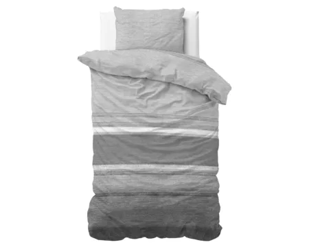 Sleeptime Flanel Stone Stripe Grijs 140 x 200/220 cm