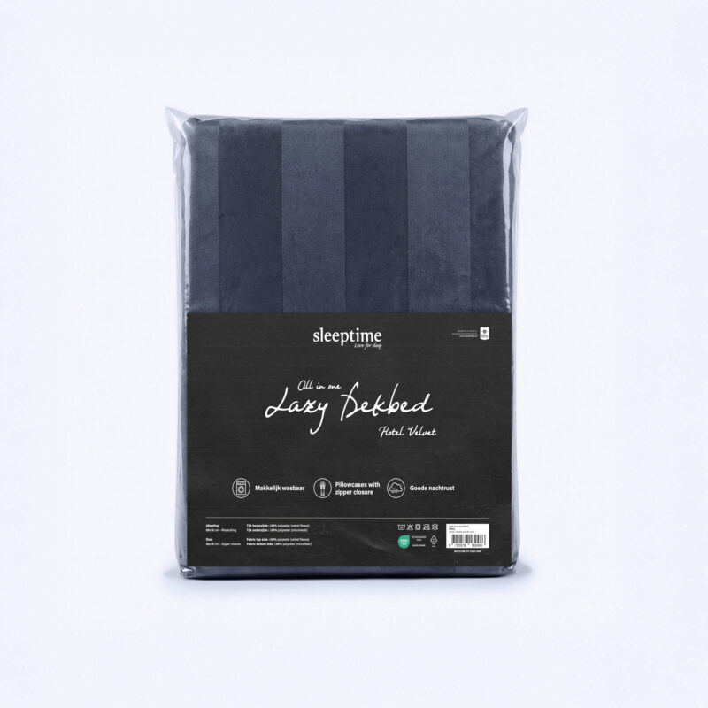 Sleeptime Hotel Velvet 2pack Slopen Navy 60 x 70 cm - Afbeelding 2