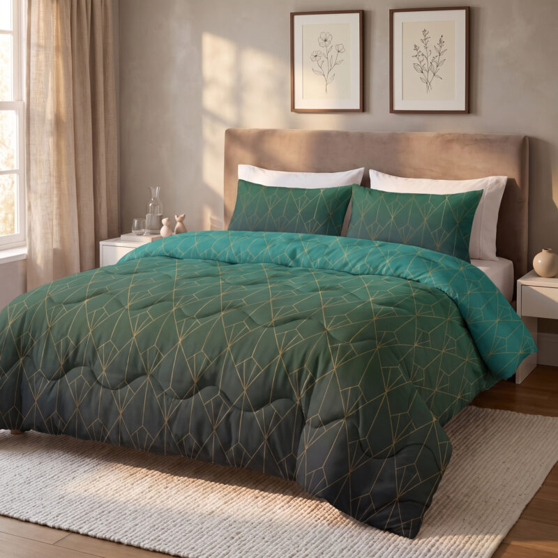 Sleeptime Lazy Dekbed Bowen Groen 240 x 220 cm - Afbeelding 2