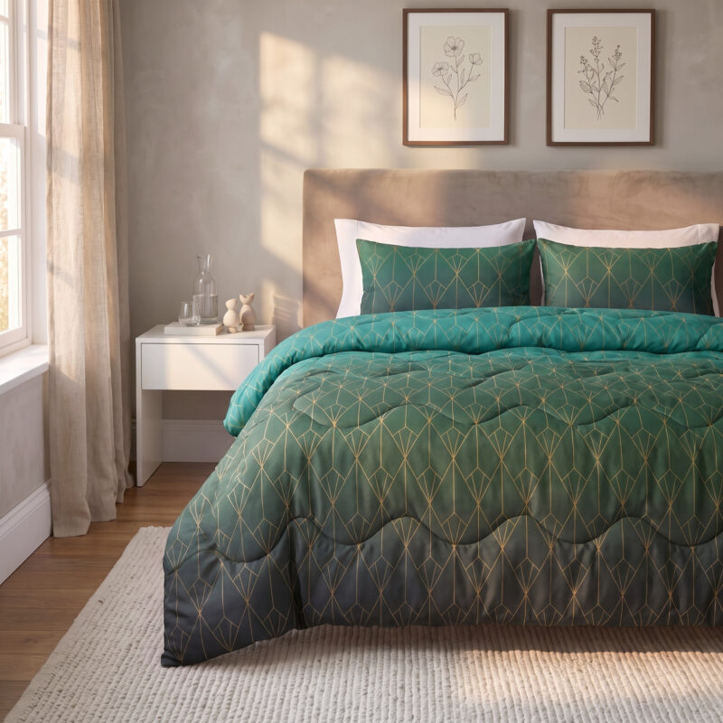 Sleeptime Lazy Dekbed Bowen Groen 240 x 220 cm - Afbeelding 4