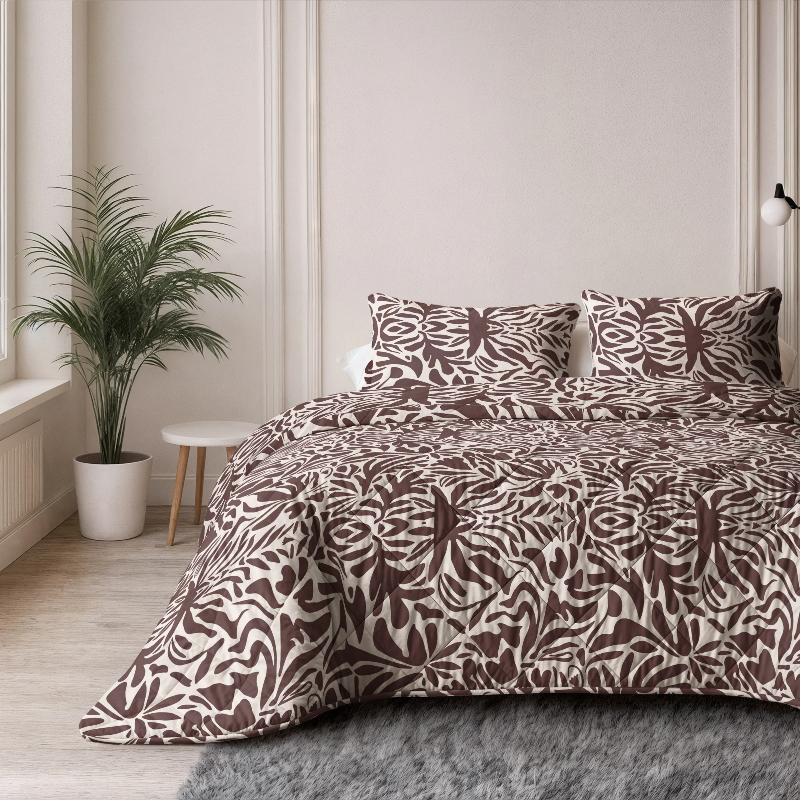 Sleeptime Lazy Dekbed Denzo Rood/Bruin 200 x 200 Met Kussenslopen cm - Afbeelding 3
