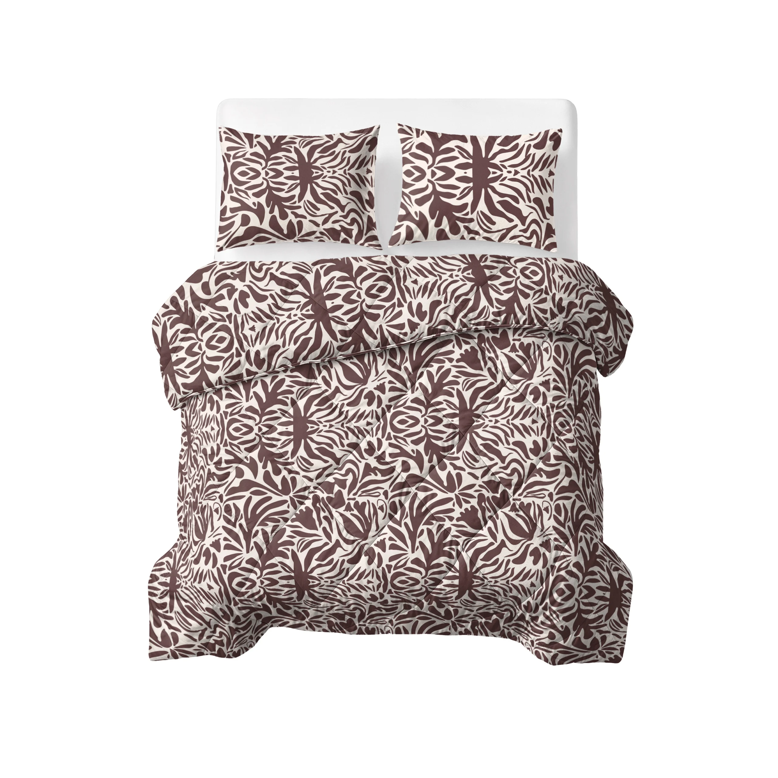 Sleeptime Lazy Dekbed Denzo Rood/Bruin 200 x 200 Met Kussenslopen cm