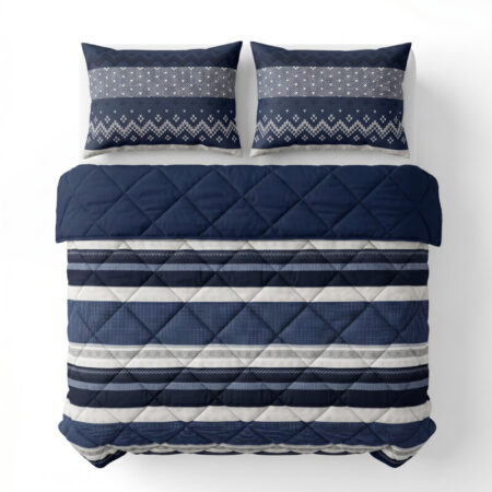 Sleeptime Lazy Dekbed Elisabeth Navy 200 x 200 Met Kussenslopen cm