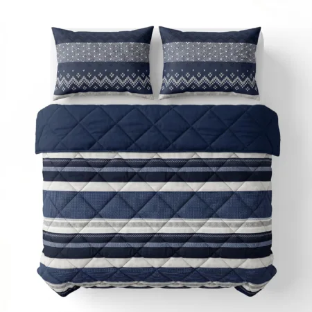 Sleeptime Lazy Dekbed Elisabeth Navy 240 x 200 Met Kussenslopen cm