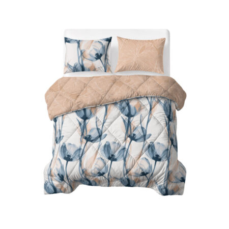 Sleeptime Lazy Dekbed Glass Flower Blauw 240 x 220 Met Kussenslopen cm