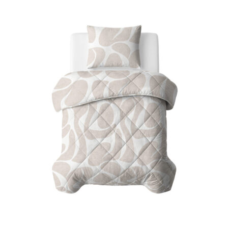 Sleeptime Lazy Dekbed Kello Taupe/Zand 140 x 200 Met Kussensloop cm