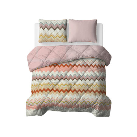 Sleeptime Lazy Dekbed Lizzy Beige/Roze 200 x 200 cm