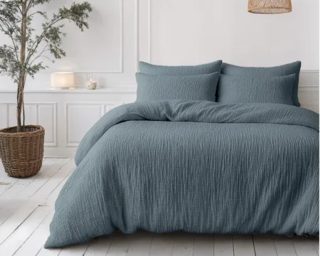 Sleeptime Lazy Dekbed Mousseline Groen 200 x 200 Met Kussenslopen cm
