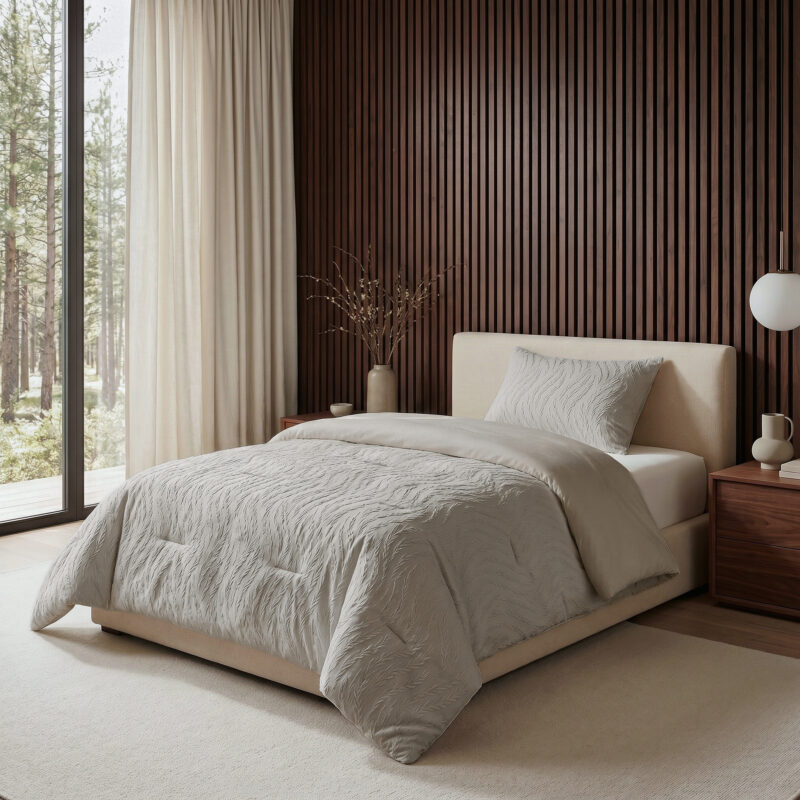 Sleeptime Lazy Dekbed Rafa Taupe 140 x 200 Met Kussensloop cm - Afbeelding 2