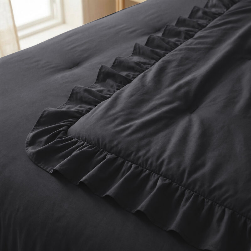 Sleeptime Lazy Dekbed Ruffles Antraciet 140 x 200 cm - Afbeelding 4