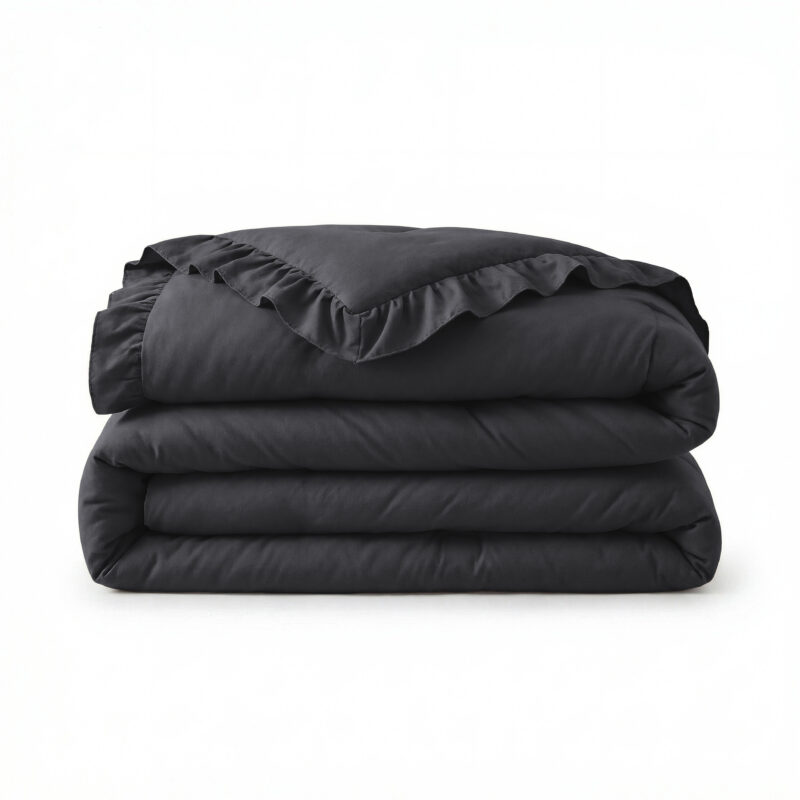 Sleeptime Lazy Dekbed Ruffles Antraciet 140 x 200 cm - Afbeelding 5