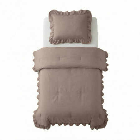 Sleeptime Lazy Dekbed Ruffles Taupe 140 x 200 cm