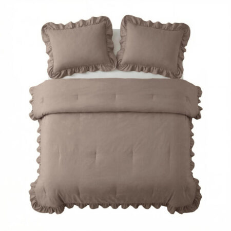 Sleeptime Lazy Dekbed Ruffles Taupe 240 x 200 cm