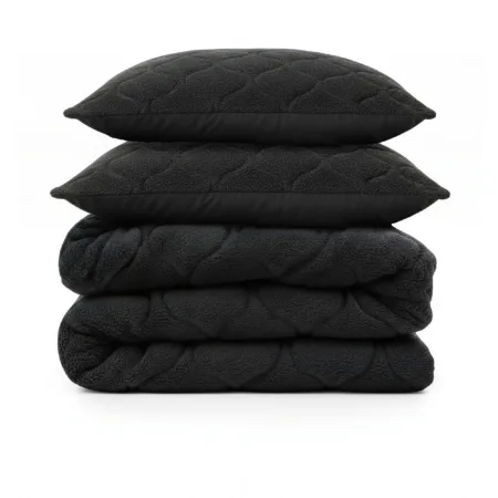 Sleeptime Lazy Dekbed Teddy Zwart 200 x 200 Met Luxe Kussenslopen cm