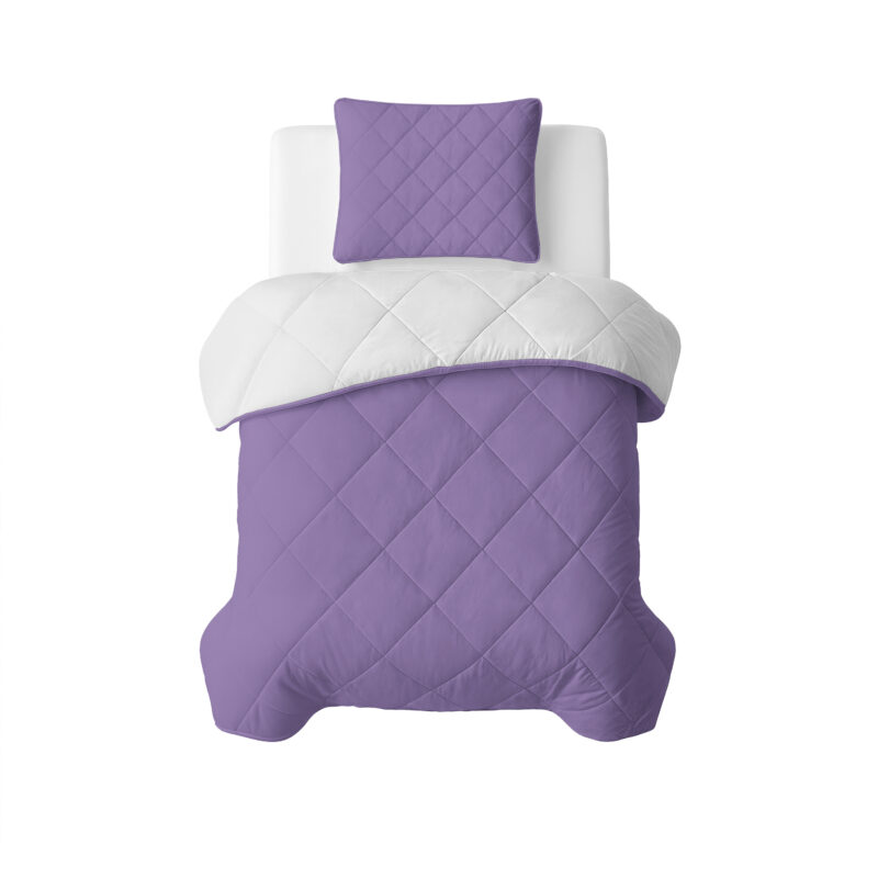 Sleeptime Lazy Dekbed Uni Beige - Lavendel 140 x 200 Met Kussensloop cm - Afbeelding 2