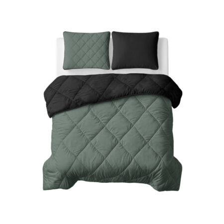 Sleeptime Lazy Dekbed Uni Groen/Zwart 240 x 200 Met Kussenslopen cm