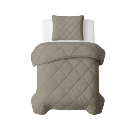 Sleeptime Lazy Dekbed Uni Taupe/Grijs 140 x 200 Met Kussensloop cm