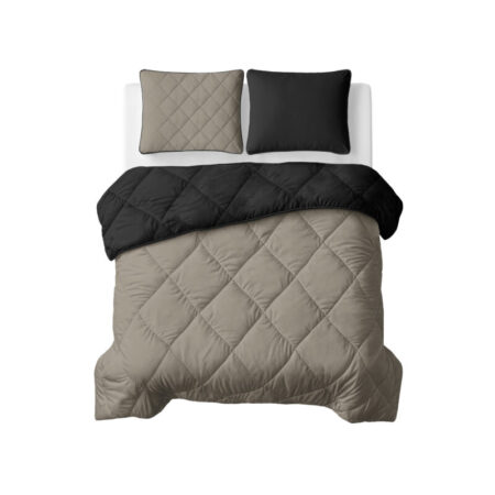 Sleeptime Lazy Dekbed Uni Taupe/Zwart 240 x 200 Met Kussenslopen cm