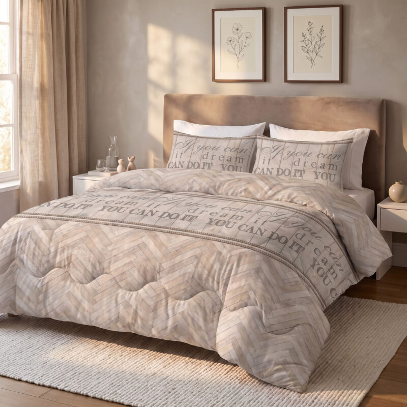 Sleeptime Lazy Dekbed Visgraat Zand 240 x 220 cm - Afbeelding 2