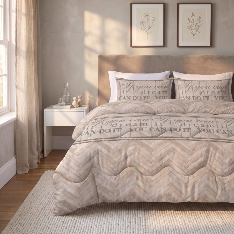 Sleeptime Lazy Dekbed Visgraat Zand 240 x 220 cm - Afbeelding 4