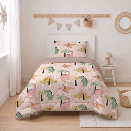 Sleeptime Lazy Kids Dekbed Dino Zand 140 x 200 cm