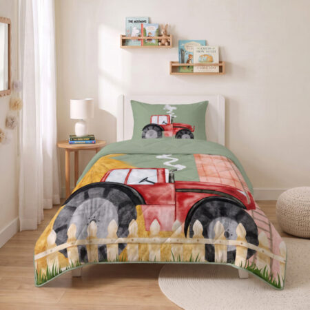 Sleeptime Lazy Kids Dekbed Traktor Groen 140 x 200 cm