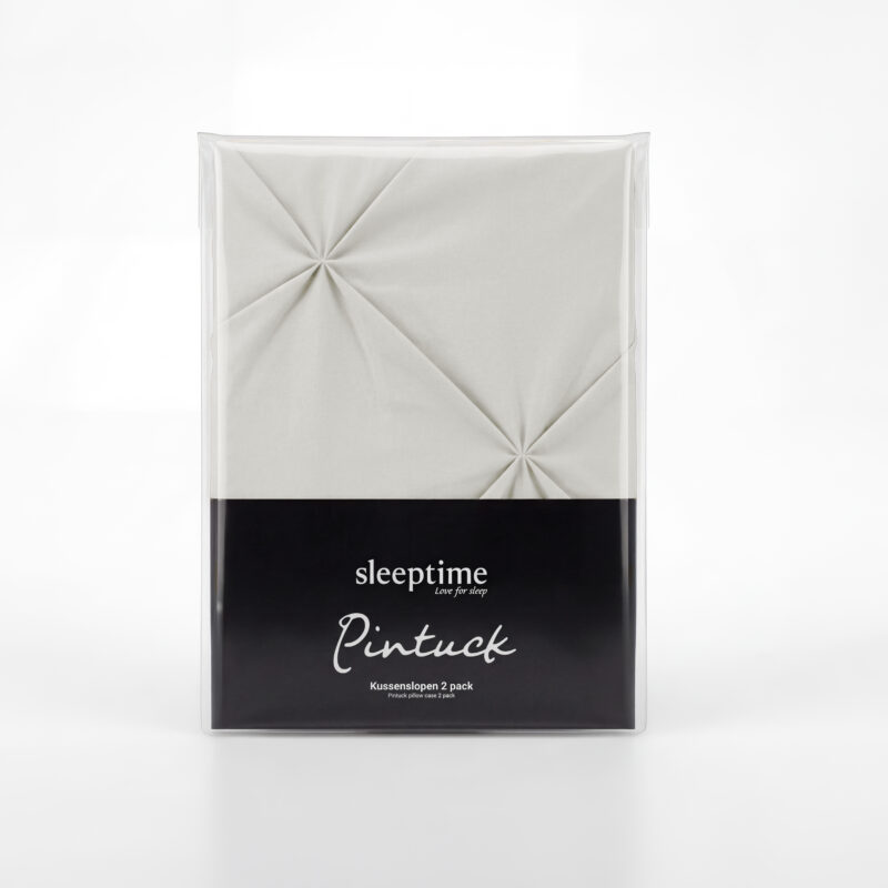 Sleeptime Lazy Pintuck Kussenslopen 2Pack Off white 60 x 70 cm - Afbeelding 3