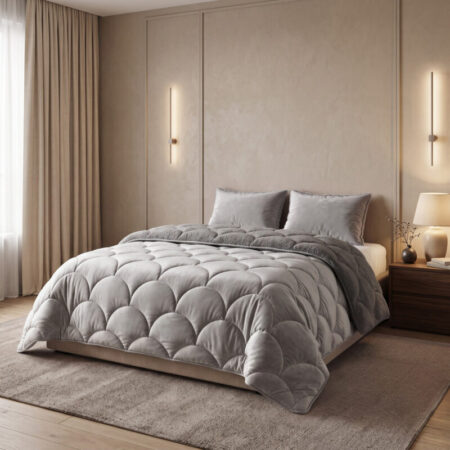 Sleeptime Lazy Teddy/Velvet  Taupe/Grijs 240x200cm + 2x60x70 cm