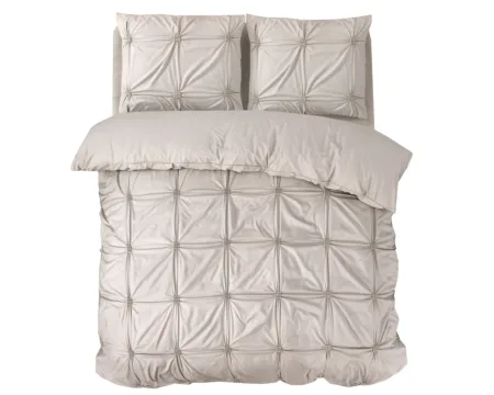 Sleeptime Punch pintuck Taupe 200 x 200/220 cm