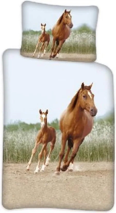 Sweet Horse Dekbedovertrek paarden - 100 x 140 cm