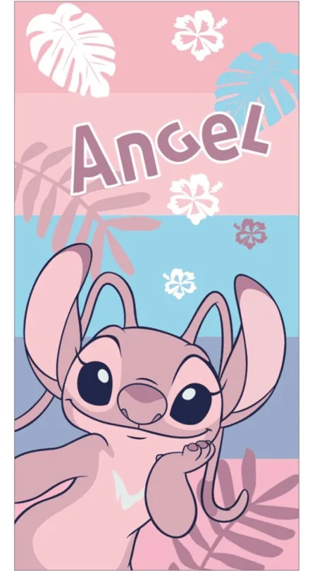 Angel strandlaken Hibiscus Roze 70 x 140 cm Polyester